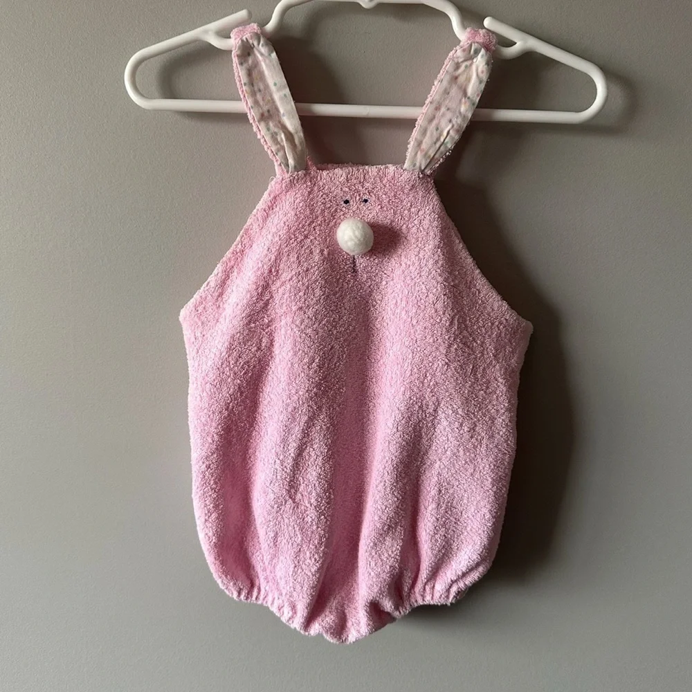 Vintage Alison Scott Spencerville Baby 12 Months Easter Bunny Bubble Romper